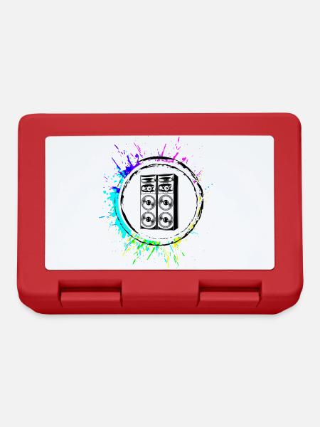 Musikboxen Bass symbol - Brotdose - Rot