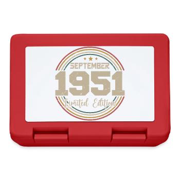 September 1951 Geburtstagsgeschenk 1951 - Brotdose - Rot - Vorne