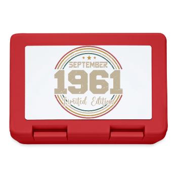 September 1961 September Birthday Gift 1961 - Lunchbox - red - Front