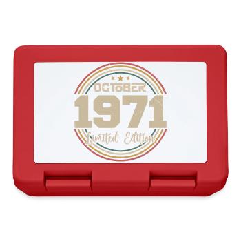Né en octobre 1971 Retro Anniversaire Octobre 1971 - Boîte à goûter - rouge - Devant