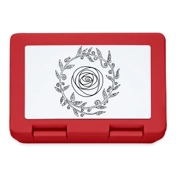 Black Crowned Flower - Lunchbox - red - Front