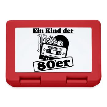 80er Party,Fun Shirt, - Ein Kind der 80er (25) - Brotdose - Rot - Vorne