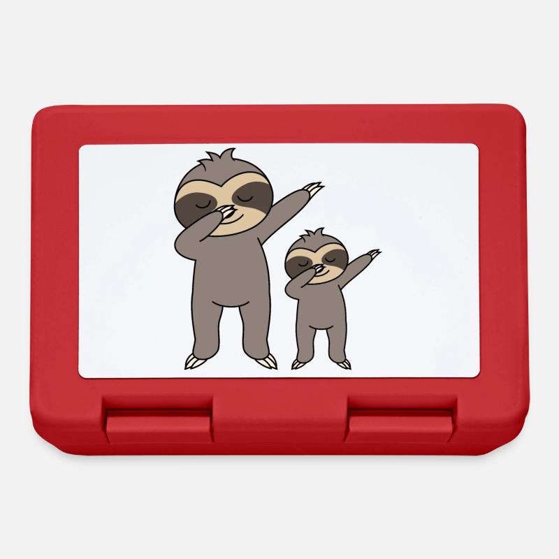 Dabbing Sloths - Lunchbox - red