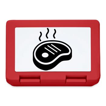 Steak icon Silhouette - Brotdose - Rot - Vorne