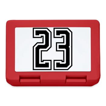 23 Zahl nummer - Brotdose - Rot - Vorne