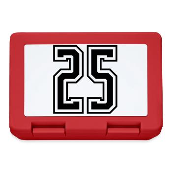 Numéro 25 - Boîte à goûter - rouge - Devant