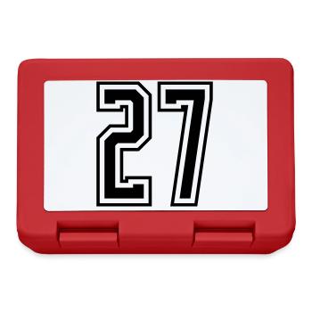 27 Zahl nummer - Brotdose - Rot - Vorne