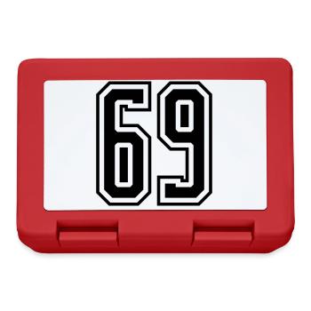 69 Zahl nummer - Brotdose - Rot - Vorne