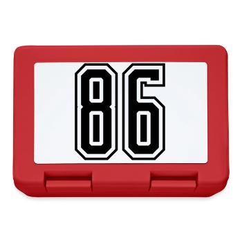 86 digit number - Lunchbox - red - Front