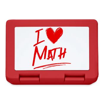 I love math - Lunchbox - red - Front