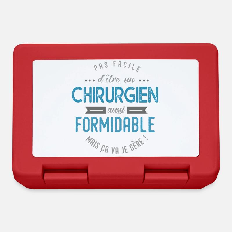 chirurgien formidable - Boîte à goûter - rouge