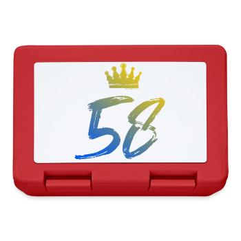 58 Zahl Krone - Brotdose - Rot - Vorne
