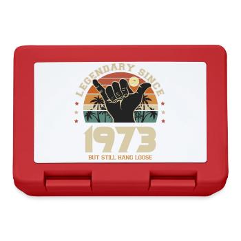 birthday born in 1973 Cool surf gift 50 years - Lunchbox - red - Front