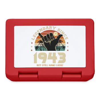 birthday born in 1943 Cool surf gift 80 years - Lunchbox - red - Front