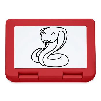 Snake Cobra Comic Animal - Lunchbox - red - Front