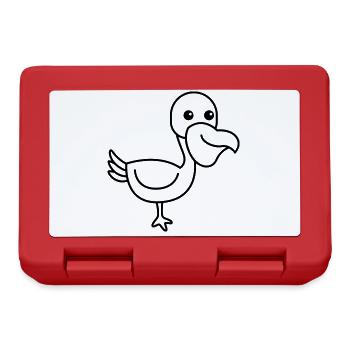 Pélican Bande dessinée - Boîte à goûter - rouge - Devant