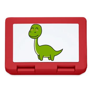 Dinosaur brontosaurus comic - Lunchbox - red - Front