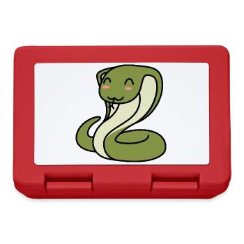 Snake Cobra Comic Animal - Lunchbox - red - Front