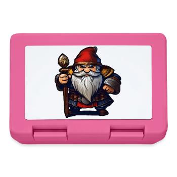 Little creepy dwarf leprechaun wizard magician magician - Lunchbox - pink - Front