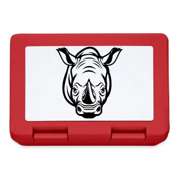 Rhinoceros Head - Lunchbox - red - Front