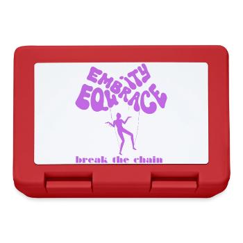 Empowerment Illustration with Balloon Slogan - Lunchbox - red - Front