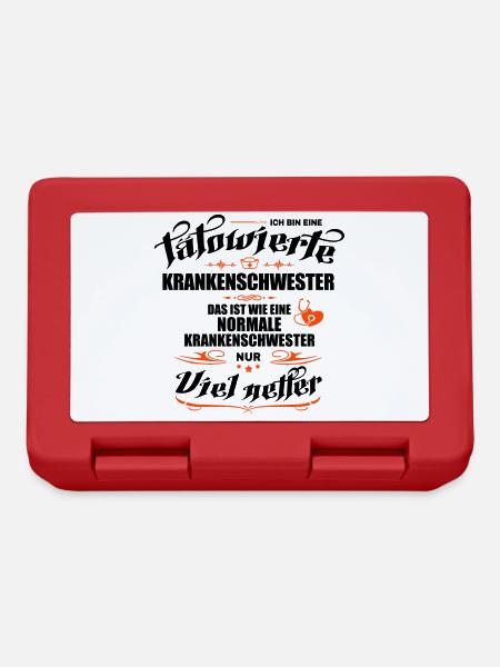 Tätowierte Krankenschwester ist besser! - Brotdose - Rot