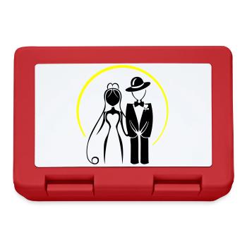Newlyweds, Married Couple, Wedding - Lunchbox - red - Front