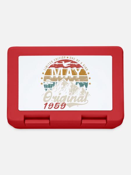 Mai 1959 Cadeau D'anniversaire Mai 1959 Original - Boîte à goûter - rouge