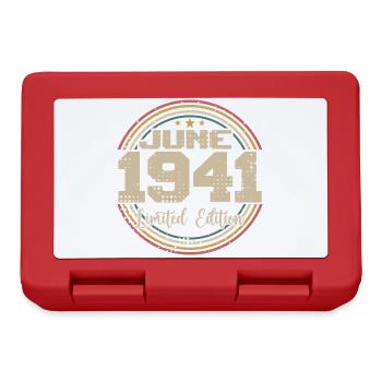 Born in June 1941 Birthday 11941 June 1941 June - Lunchbox - red - Front