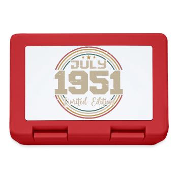 1951 Birthday July 1951 Gift July 1951 - Lunchbox - red - Front