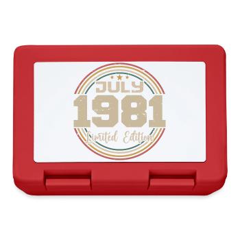 1981 Birthday July 1981 Gift July 1981 - Lunchbox - red - Front