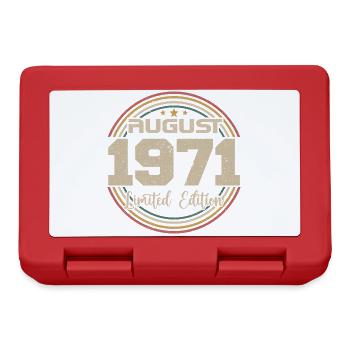 Millésime Né(e) Août 1971 Cadeau Anniversaire 1971 - Boîte à goûter - rouge - Devant