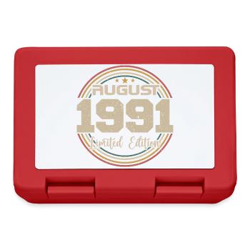 Millésime Né(e) Août 1991 Cadeau Anniversaire 1991 - Boîte à goûter - rouge - Devant