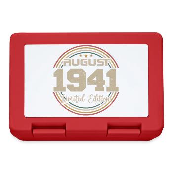 Vintage Born August 1941 Birthday Gift 1941 - Lunchbox - red - Front