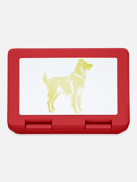 Australian Shepherd Hund Silhouette - Brotdose - Rot