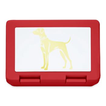 Great Dane Dog Silhouette - Lunchbox - red - Front