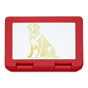 Saint Bernard Dog Silhouette - Lunchbox - red - Front