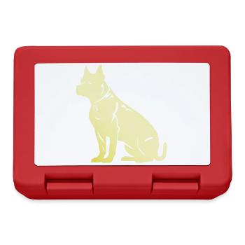 American Staffordshire Terrier Hund - Brotdose - Rot - Vorne