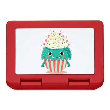 Cute Cupcake Monster – Cute and Playful - Lunchbox - red - Front