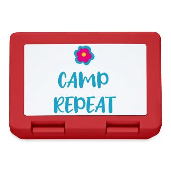 Camp Repeat cool sayings holiday english fan - Lunchbox - red - Front