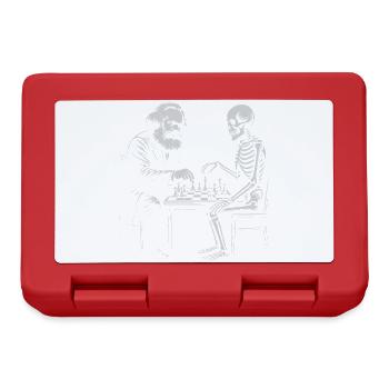 Karl Marx joue aux échecs avec du skeleton - Boîte à goûter - rouge - Devant