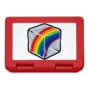 Rainbow in cube - Lunchbox - red - Front