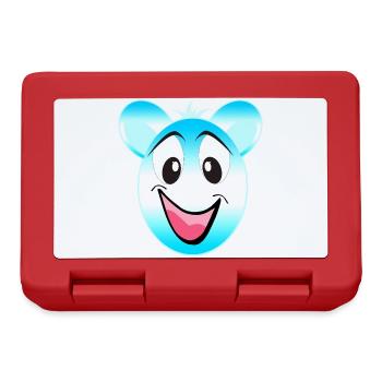 Fröhlicher Blau Weiß Bärenmaskottchen - Brotdose - Rot - Vorne