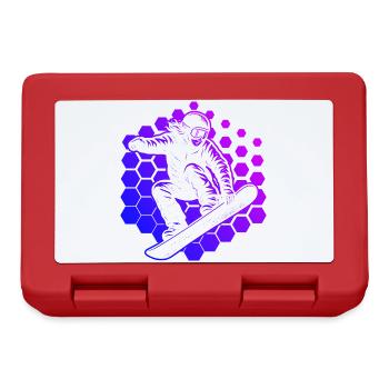Clear snowboard motif for every day - Lunchbox - red - Front