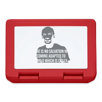 Henry Miller Quote Tee - Lunchbox - red - Front