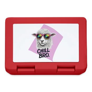 Chill Bro Schaf mit Sonnenbrille - Brotdose - Rot - Vorne