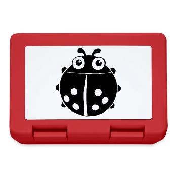 Coccinelle noire - Boîte à goûter - rouge - Devant