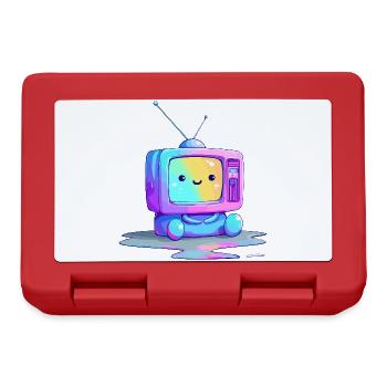 Regenbogen TV Kuscheltier - Brotdose - Rot - Vorne