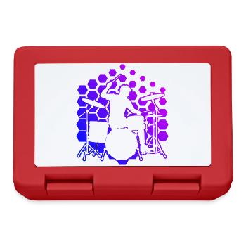 Geschenkidee für den Percussionisten mit Drumming - Brotdose - Rot - Vorne