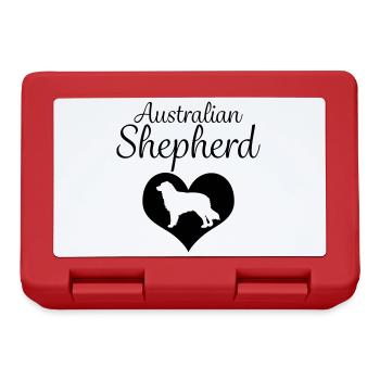 Australian Shepherd Aussie herding dog gift - Lunchbox - red - Front